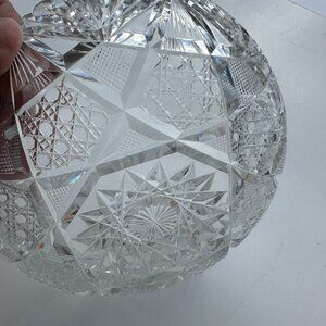 #8872 ANTIQUE SAWTOOTH  CRYSRAL 6.25” BOWL 6.25x2”” DIA LOW BOWL